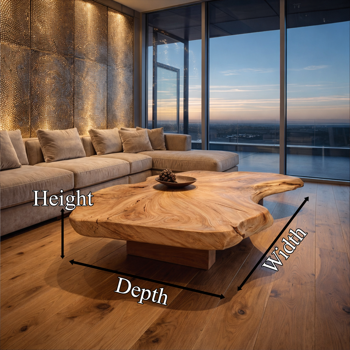 Rustic Organic Coffee Table Living Room Or Family Room - view 8 of 8