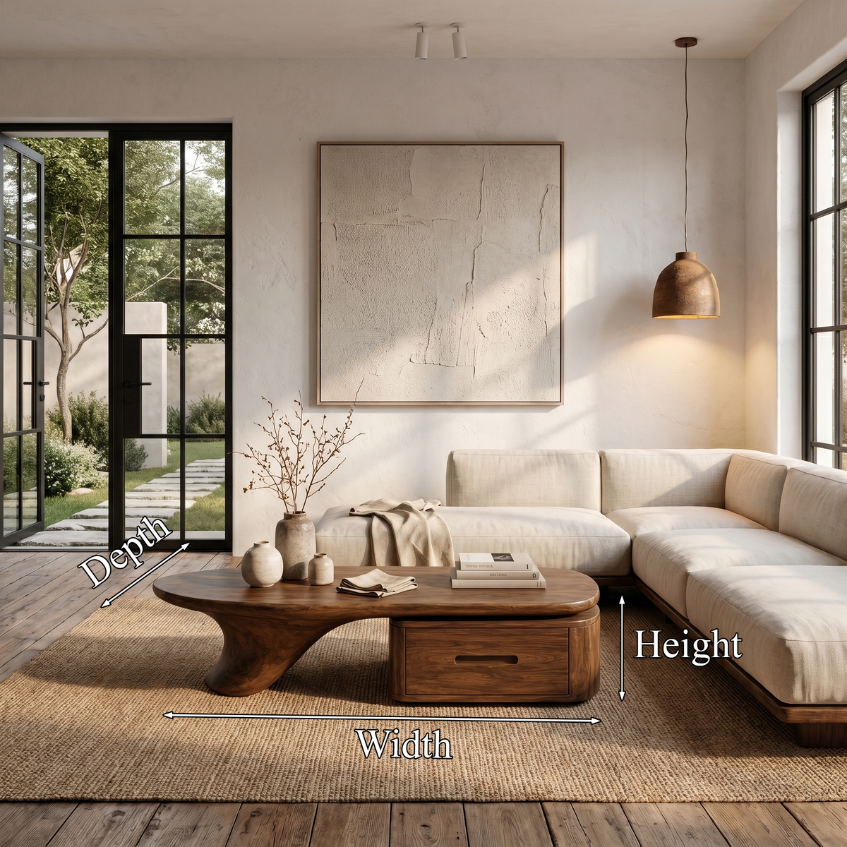 Modern Coffee Table With Built In Drawer Storage For Living Room - view 8 of 8