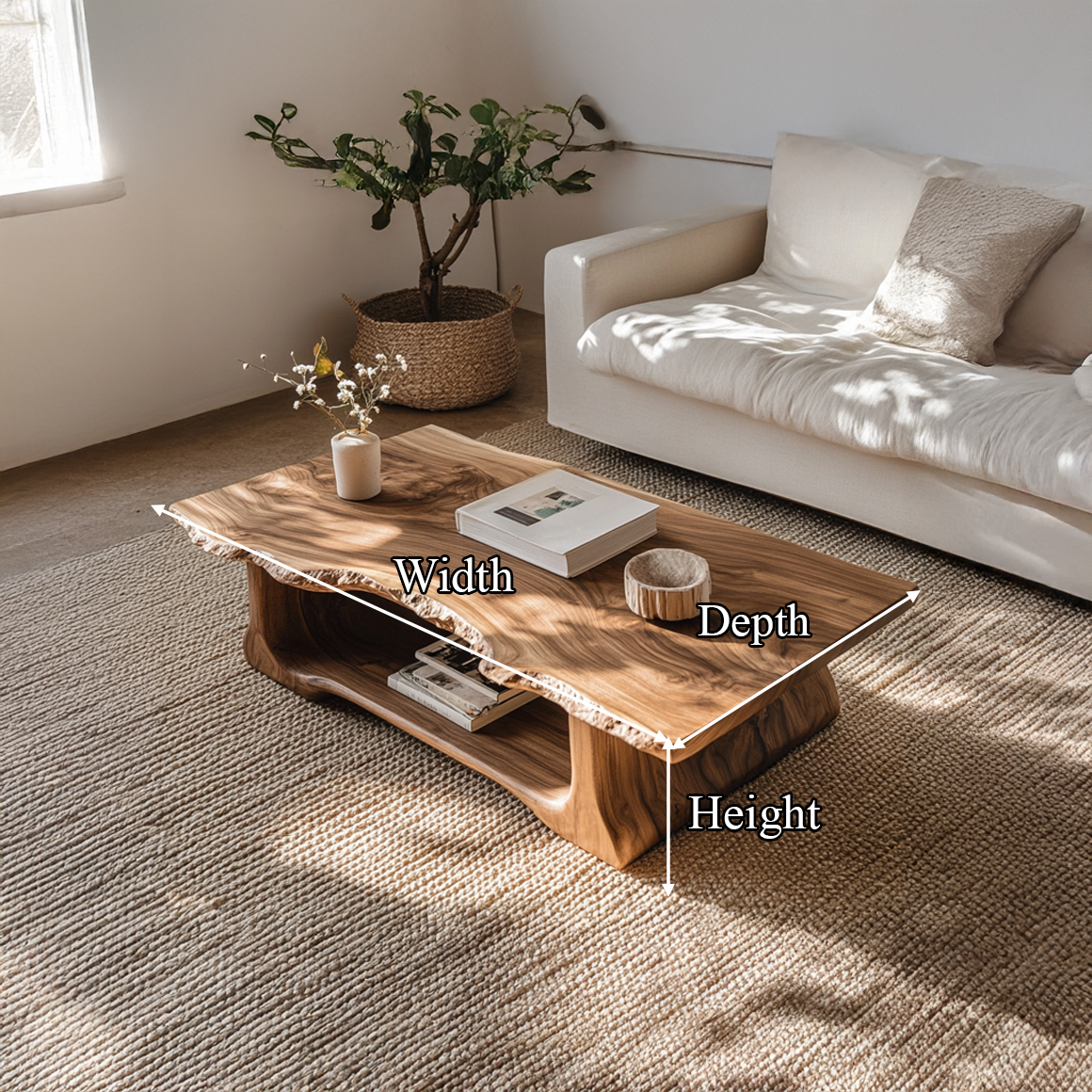 Rustic Handcrafted Coffee Table Living Room Or Reading Room - view 7 of 7