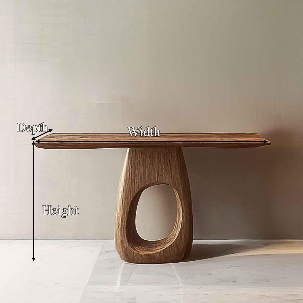 Artisan Organic Console Table Living Room And Hallway - view 8 of 8