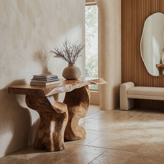 Modern Console Table Freeform Root Base For Entryway - view 1 of 8