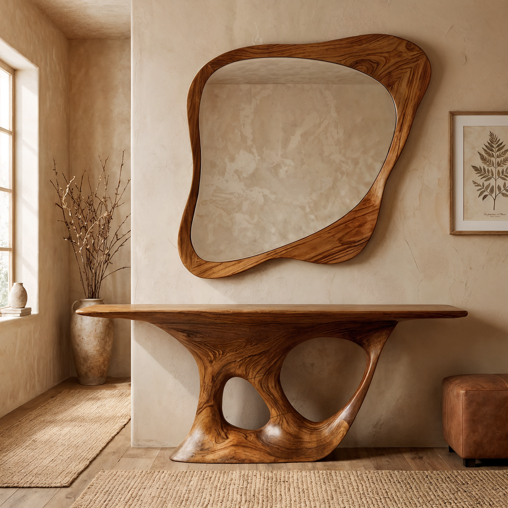 Rustic Solid Wood Console Table Living Room - view 1 of 8