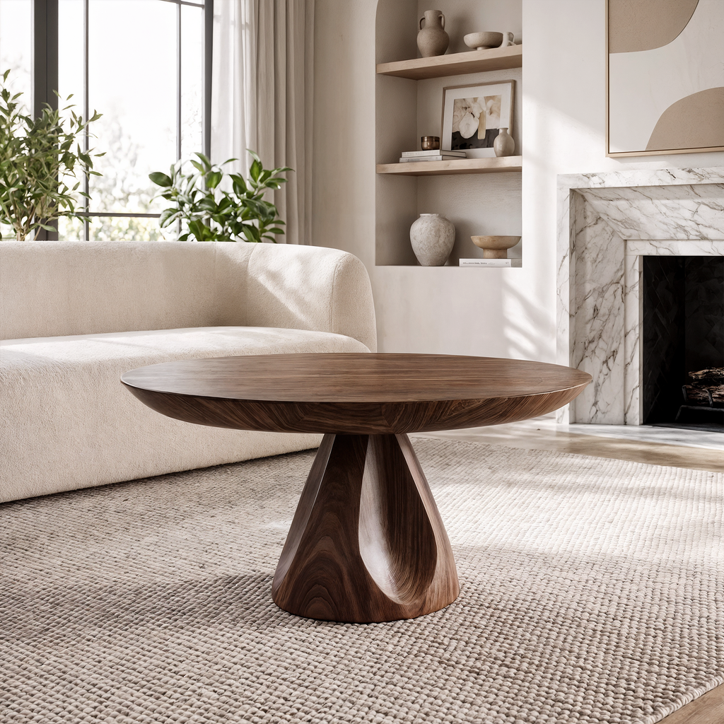 Contemporary Round Coffee Table Living Room Or Family Room - view 1 of 8