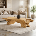 Rustic Wooden Coffee Table with Unique Organic Design - view 1 of 7