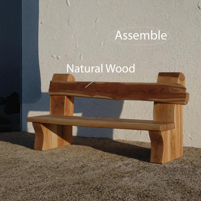 Rustic Live Edge Bench With Natural Finish For Yard Or Porch - view 5 of 7