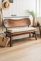 Modern Bench With Curved Backrest For Bedroom - view 8 of 8