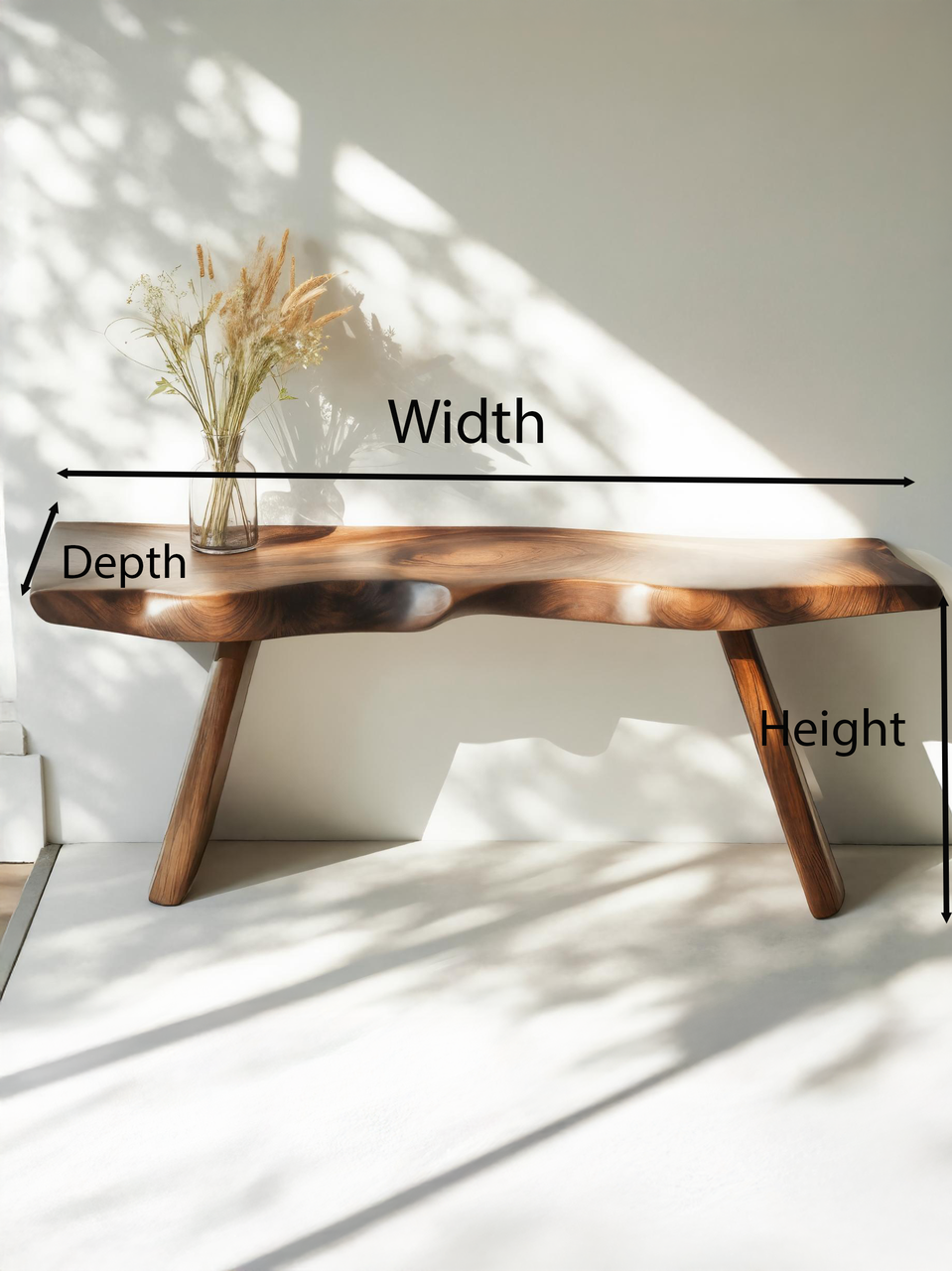 Organic Live Edge Bench For Entryway Or Hallway - view 8 of 8