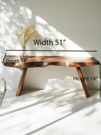 Organic Live Edge Bench For Entryway Or Hallway - view 6 of 8