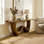 Organic Wave Base Console Table Entryway Hallway Living Room - view 1 of 8