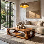 Nature Inspired Coffee Table With Flowing Open Form Base For Living Room - view 1 of 8