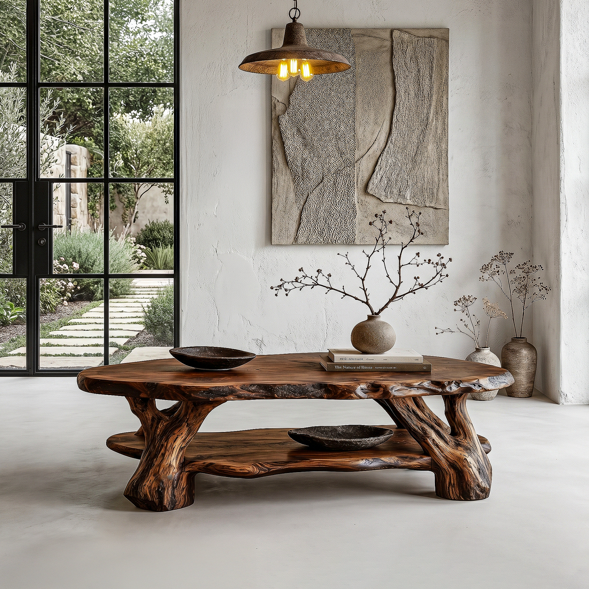 Nature Inspired Coffee Table With Sculptural Root Wood Design For Living Room - view 1 of 8