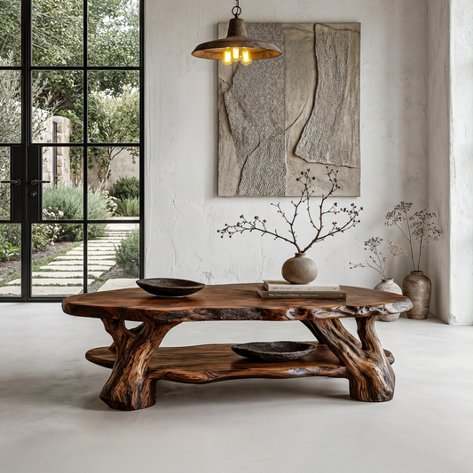 Nature Inspired Coffee Table With Sculptural Root Wood Design For Living Room - view 1 of 8