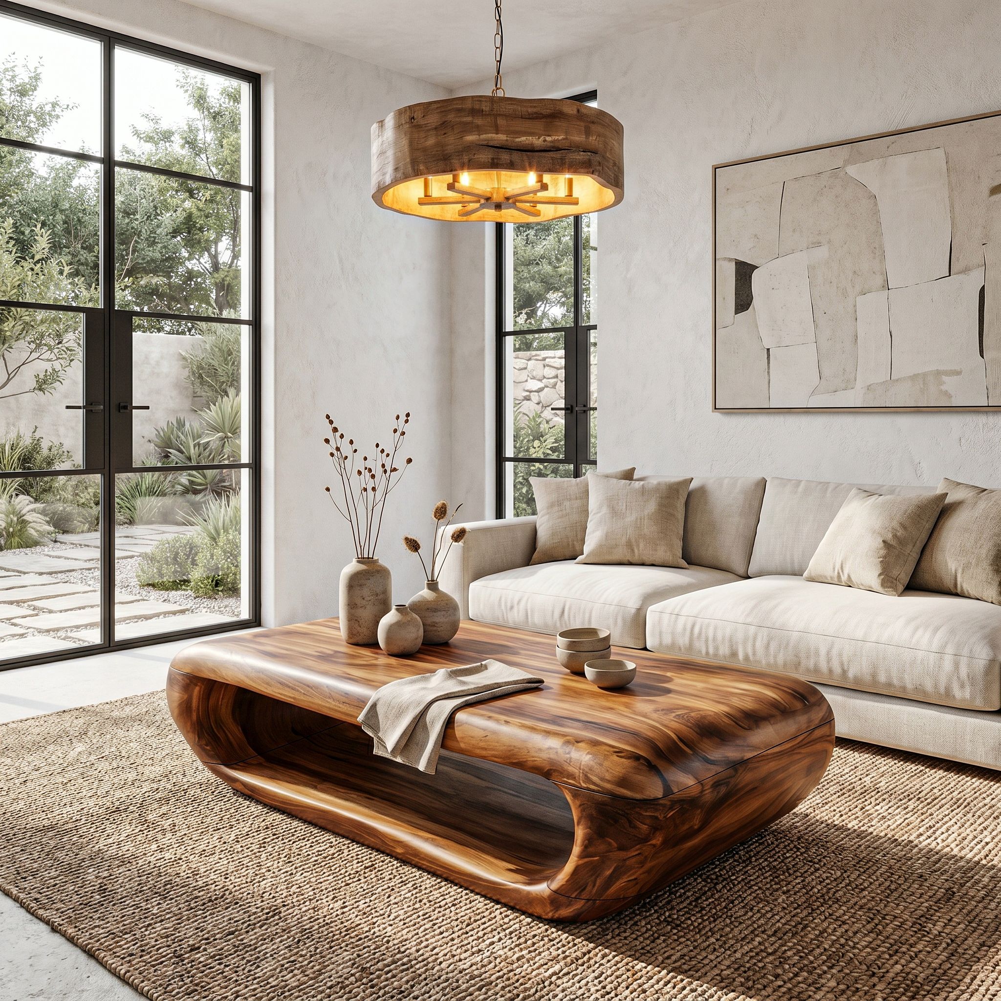 Organic Coffee Table With Open Storage For Living Room - view 1 of 8