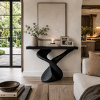 Organic Sculptural Console Table With Artistic Curved Base For Entryway - view 1 of 8