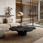 Modern Coffee Table With Sculptural Petal Inspired Design For Living Room - view 1 of 8