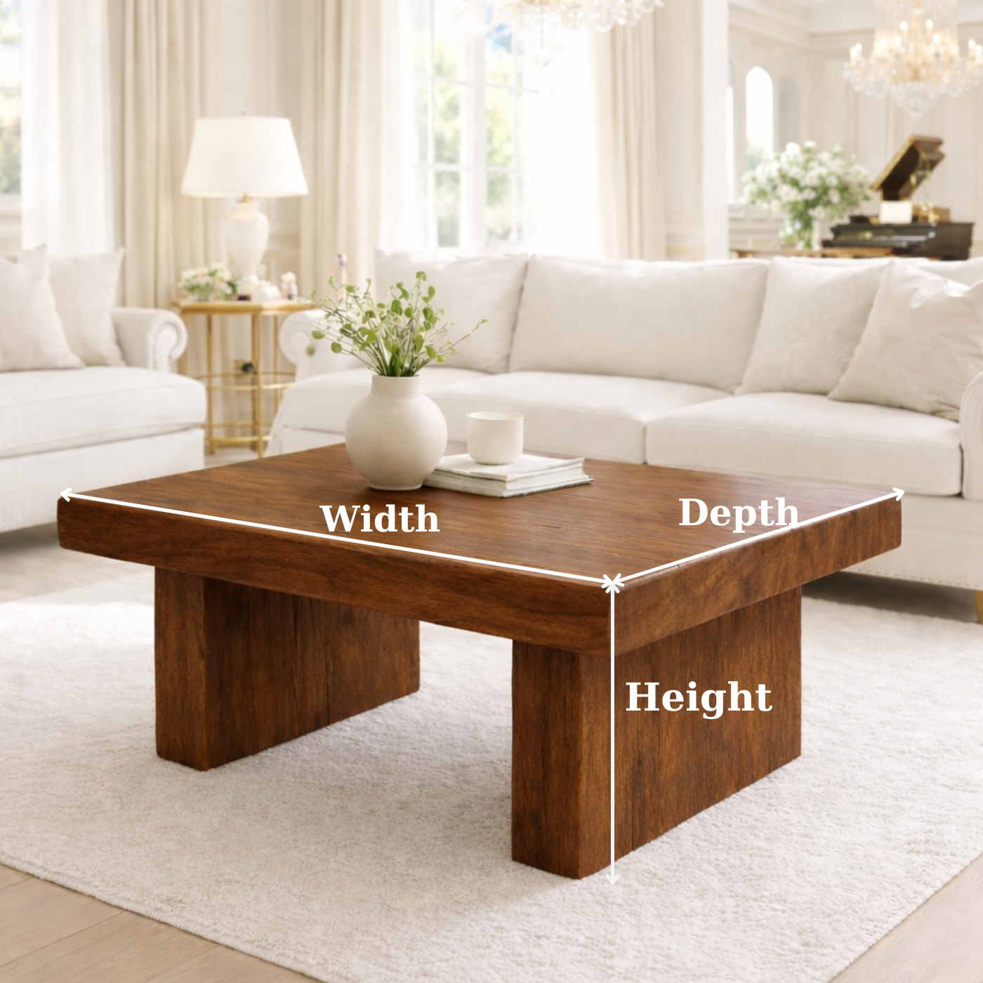 Solid Wood Coffee Table for Modern Living Rooms - view 6 of 9