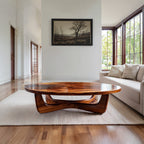 Organic Oval Coffee Table With Floating Sculptural Base - view 1 of 8