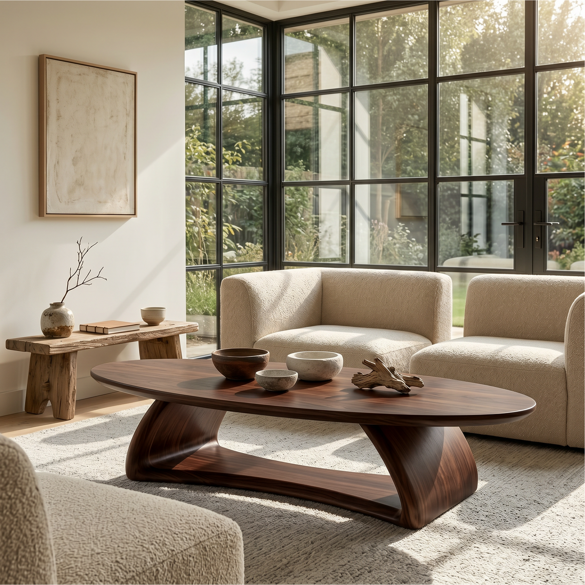 Contemporary Coffee Table With Artistic Sculptural Form For Living Room - view 1 of 8