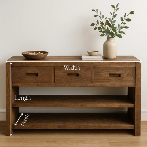Handcrafted Solid Wood Console, Console Table - view 2 of 5