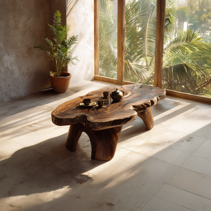 Live Edge Organic Coffee Table with Sculptural Natural Form - view 4 of 7