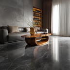 Organic Oval Coffee Table with Sculpted Loop Base and Shelf - view 7 of 7