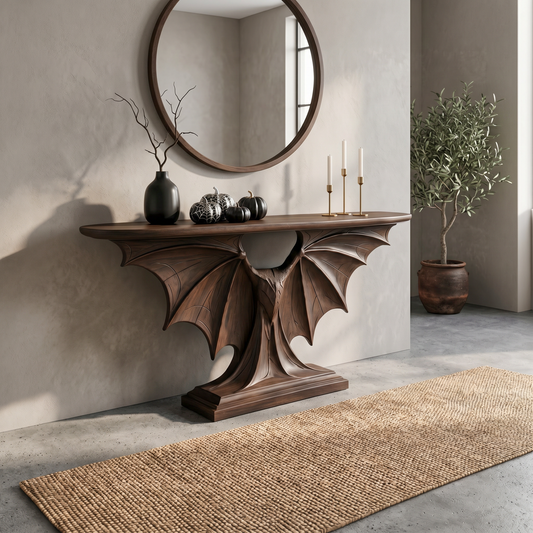 Modern Console Table Handcrafted Sculptural Design For Living Room Entryway - view 1 of 8