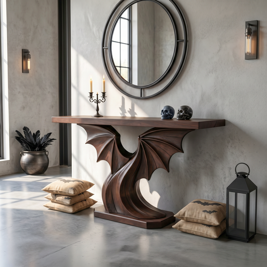 Modern Console Table Handcrafted Organic Sculptural Design For Entryway Hallway - view 1 of 8