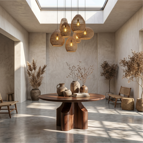 Contemporary Foyer Table With Sculptural Solid Wood Pedestal Base For Entryway And Hallway - view 1 of 8