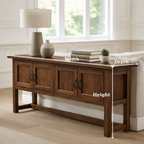 Solid Wood Console Table with 3 Drawers for Living Room or Entryway - view 6 of 9