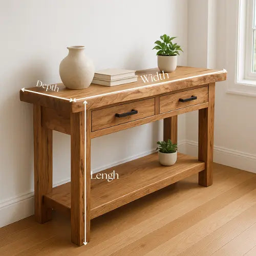 Handcrafted Solid Wood Console Table – Modern Organic Simplicity - view 2 of 5