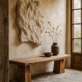 Handcrafted Solid Wood Rustic Bench – Natural Live-Edge Slab Entryway Seating - view 1 of 5