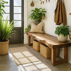 Handcrafted Solid Wood Bench – Live-Edge Entryway Bench with Organic Charm - view 1 of 5