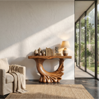 Modern Console Table With Ring Form Pedestal Base For Living Room - view 1 of 8