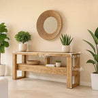 Handcrafted Solid Wood Console Table – Contemporary Organic Minimalism - view 2 of 5