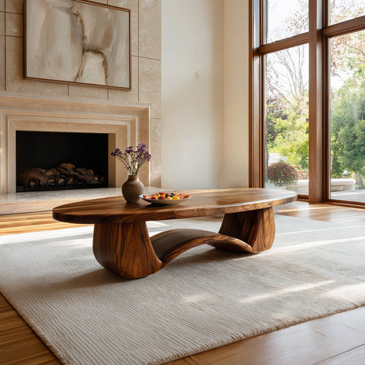 Organic Sculptural Coffee Table With Curved Base - view 1 of 8