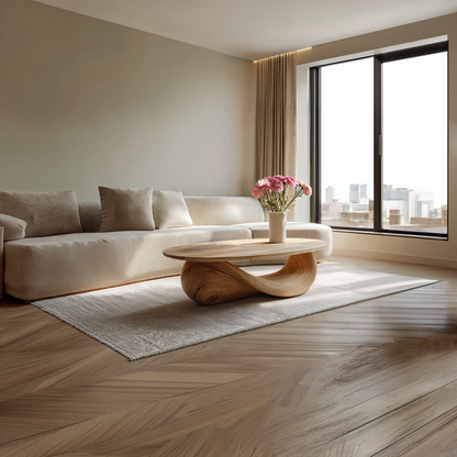 Organic Sculptural Coffee Table with Flowing Loop Base - view 5 of 7