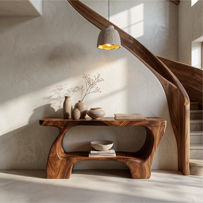 Contemporary Console Table With Artistic Open Structure For Living Room - view 1 of 8