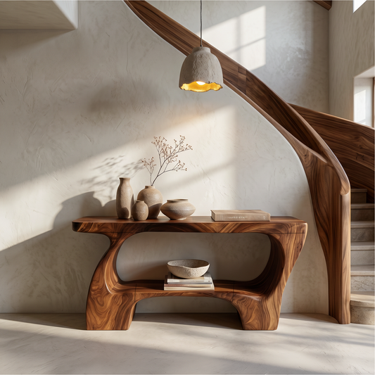 Contemporary Console Table With Artistic Open Structure For Living Room - view 1 of 8