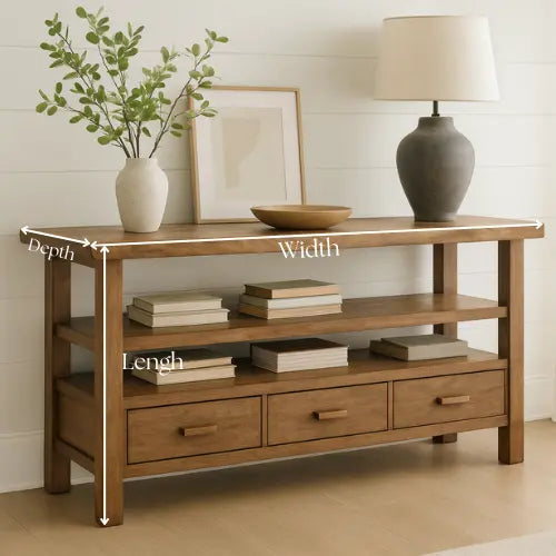 Handcrafted Solid Wood Console Table – Modern Rustic Elegance - view 2 of 5