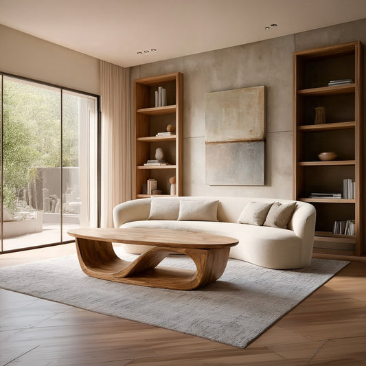 Sculptural Wave Coffee Table With Organic Modern Form - view 1 of 8