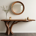 Handcrafted Solid Wood Entryway Console Table with Organic Branch Design - view 1 of 5