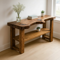 Handcrafted Solid Wood Console Table – Sculptural Organic Live-Edge Design - view 1 of 5