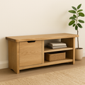 Handcrafted Solid Wood Bench – Oak Entryway Storage Bench & Cabinet - view 1 of 5