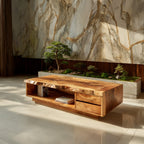 Live Edge Coffee Table With Drawers And Open Storage - view 1 of 8
