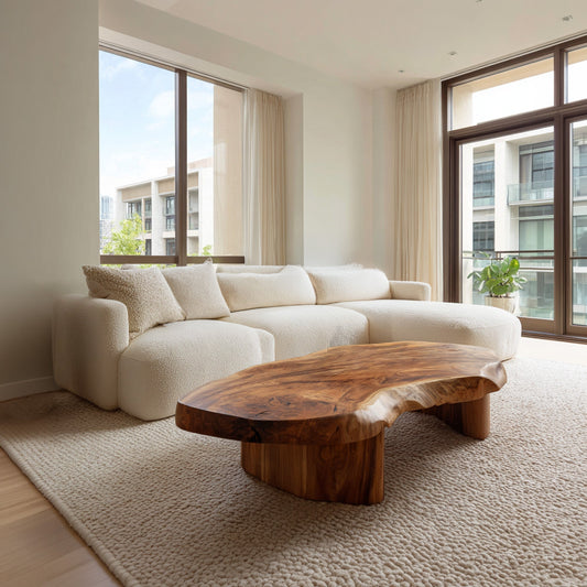 Organic Freeform Live Edge Coffee Table With Sculptural Base - view 1 of 8
