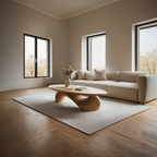 Sculptural Oval Coffee Table with Organic Curve Base for Classic Interiors - view 3 of 7