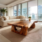 Live Edge Coffee Table With Sculptural Pedestal Base - view 1 of 8