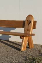 Rustic Handmade Bench With Heart Cutout For Garden Or Porch - view 4 of 7