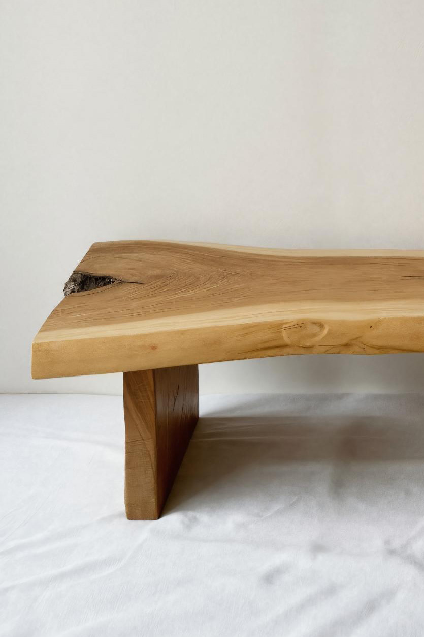 Minimalist Live Edge Bench For Entryway - view 3 of 7