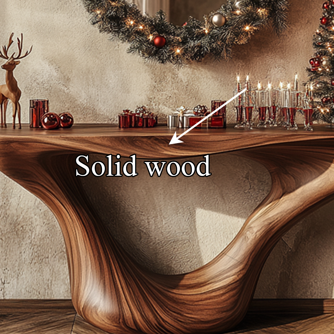 Mid Century Console Table Christmas Living Room Holiday Display - view 2 of 7